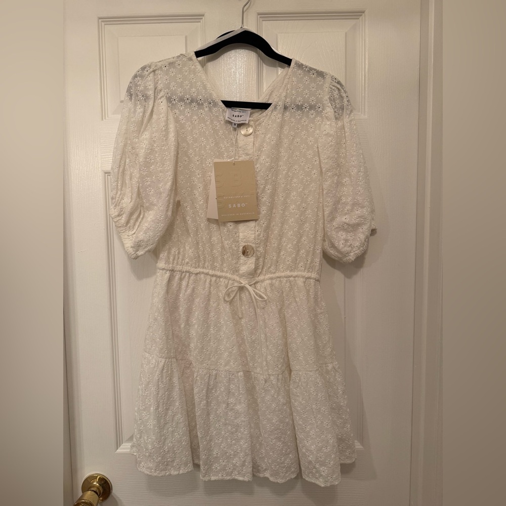 Sabo Skirt white M Talisman dress NWT